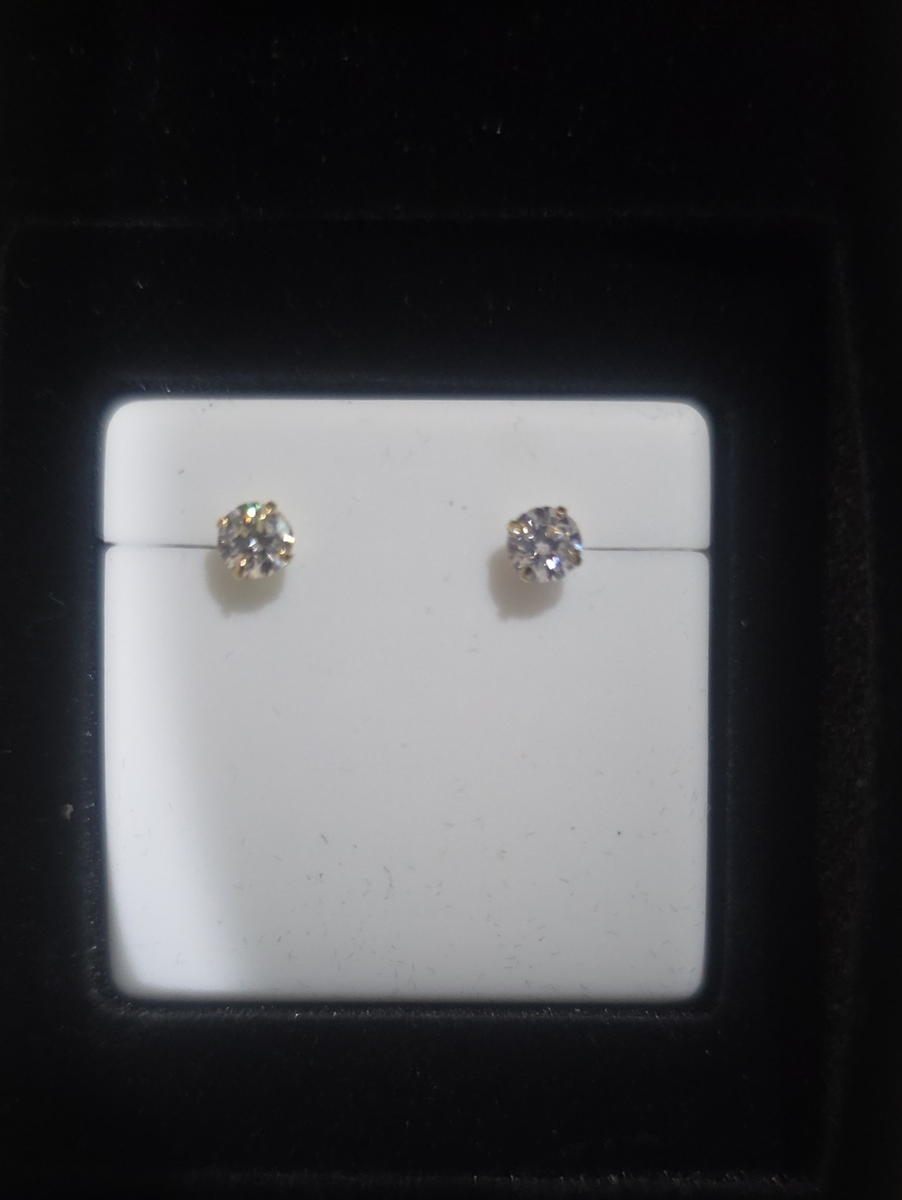 New 14K Solid Gold Pushback Stud Earrings